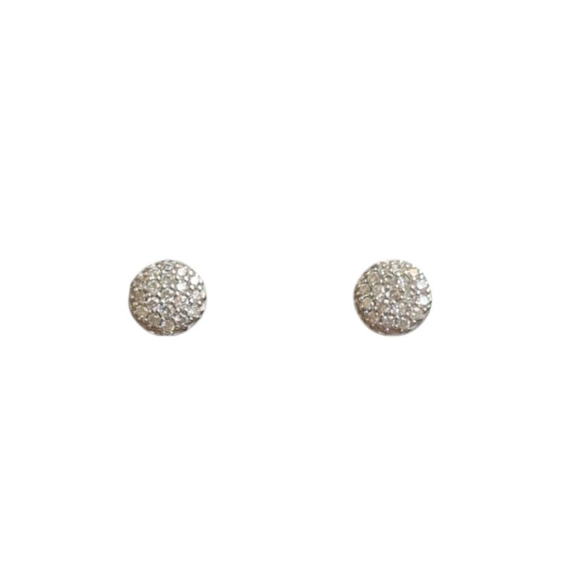 9ct White Gold Diamond Set Earrings