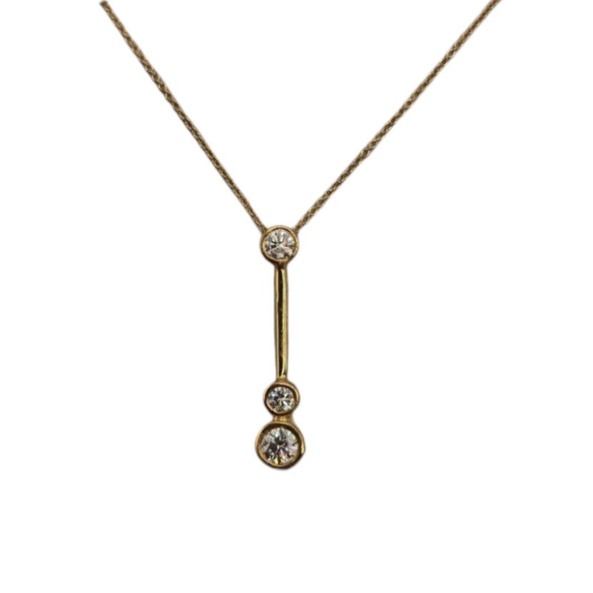 18ct Yellow Gold Diamond Pendant