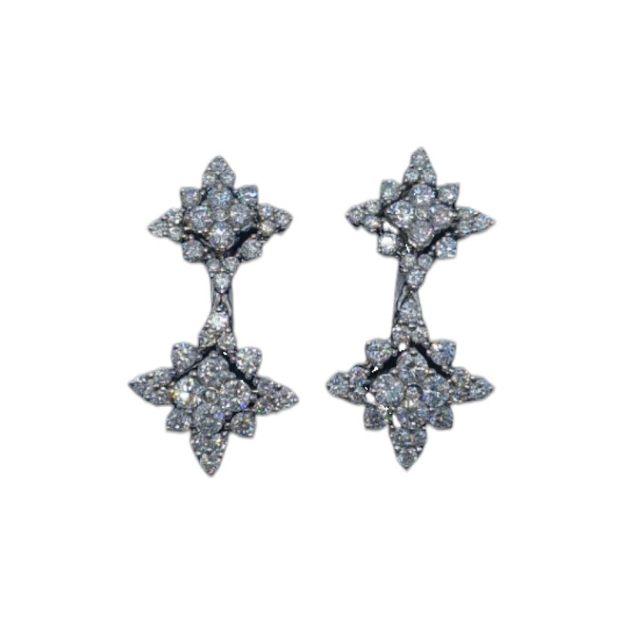 18ct White Gold Diamond Earrings