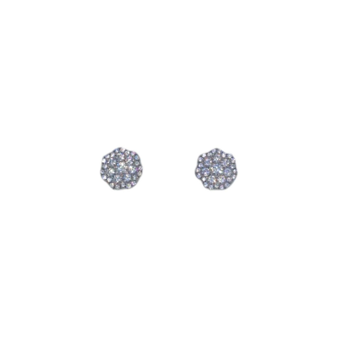 18ct White Gold Diamond Cluster Studs