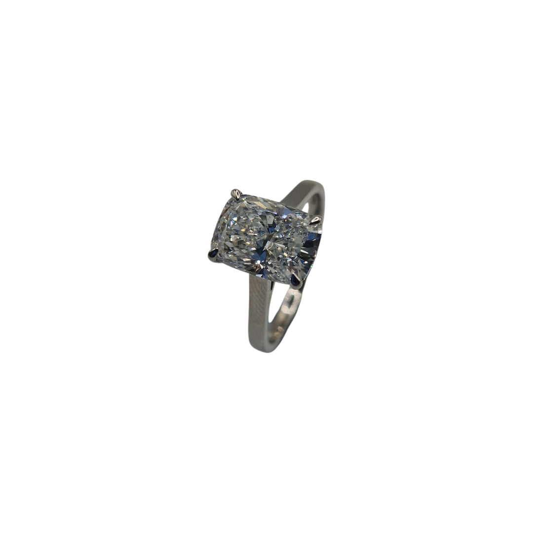 Laboratory Grown Cushion Modified Brilliant Ring