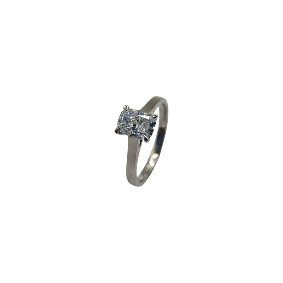 Laboratory Grown Cushion Modified Brilliant Diamond Ring