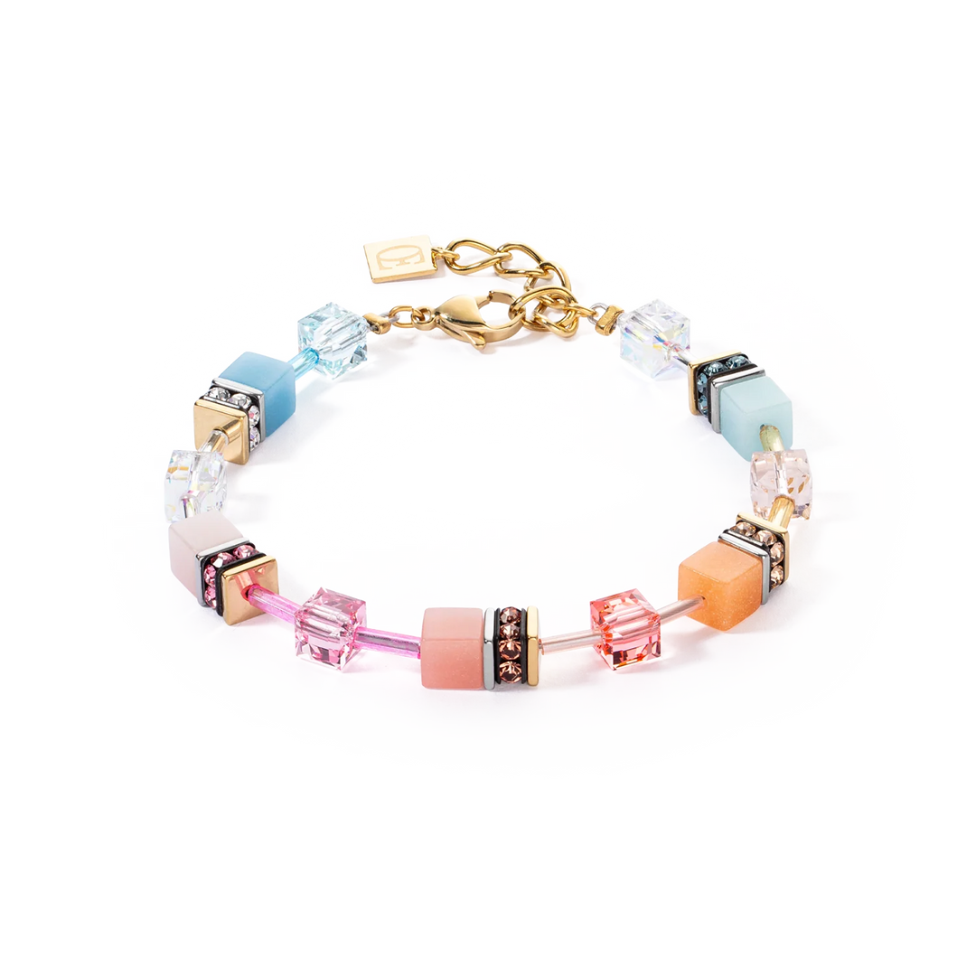 GeoCUBE Iconic Bracelet Aqua-Apricot