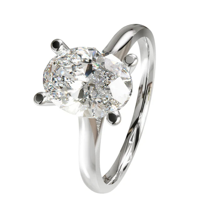 Laboratory Grown Oval Diamond Ring