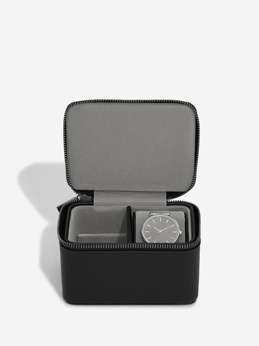 Stackers Pebble Black Watch and Cufflink Box