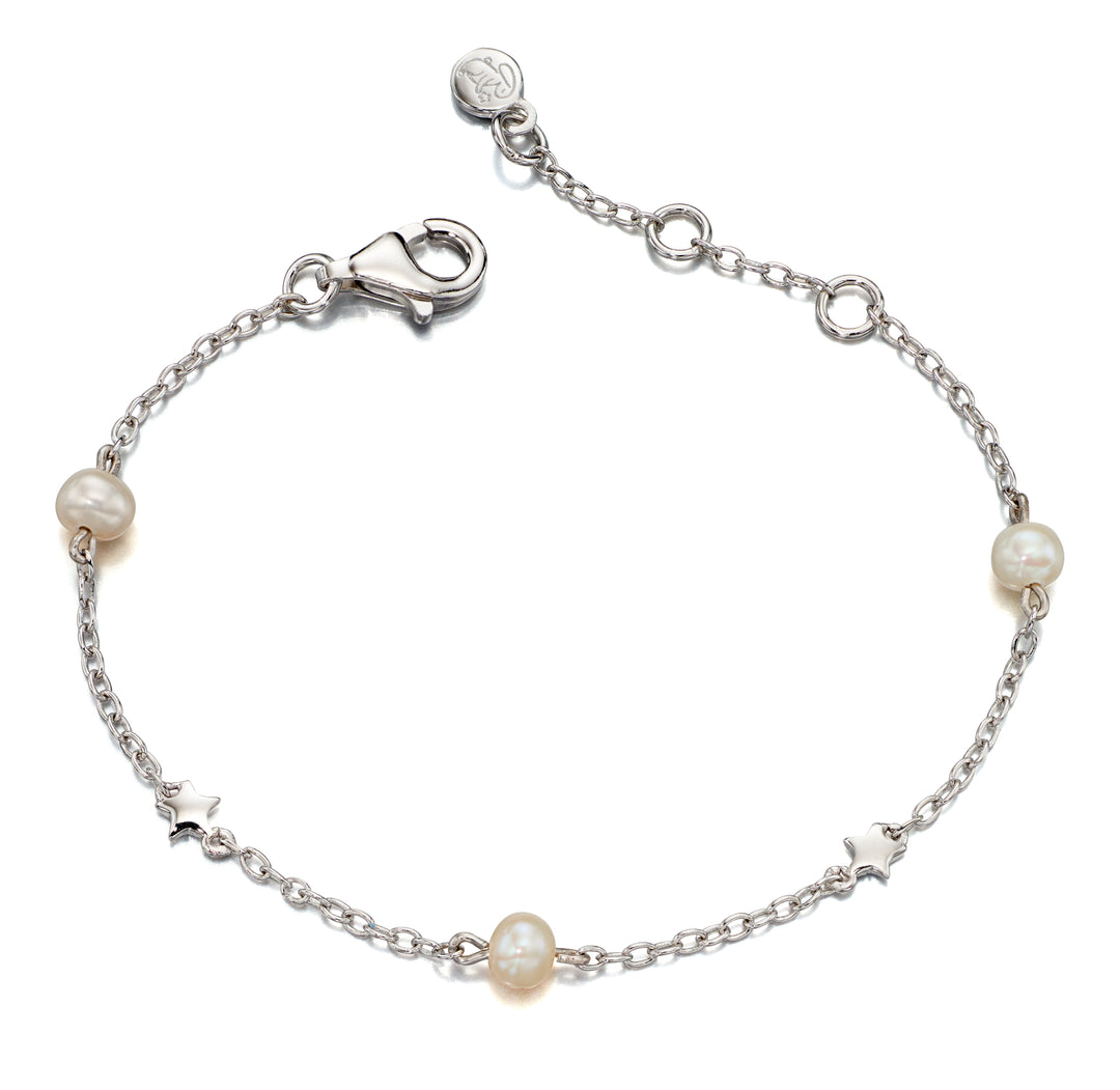 Little Star Freshwater Pearl and Star Bracelet