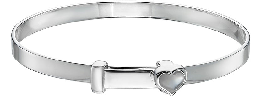 Mother Of Peal Heart Bangle