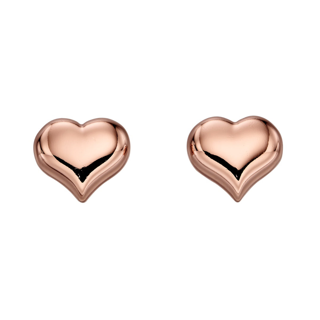 Little Star Rose Gold Plated Heart Earrings