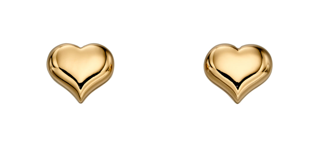 Little Star Gold Plated Heart Studs