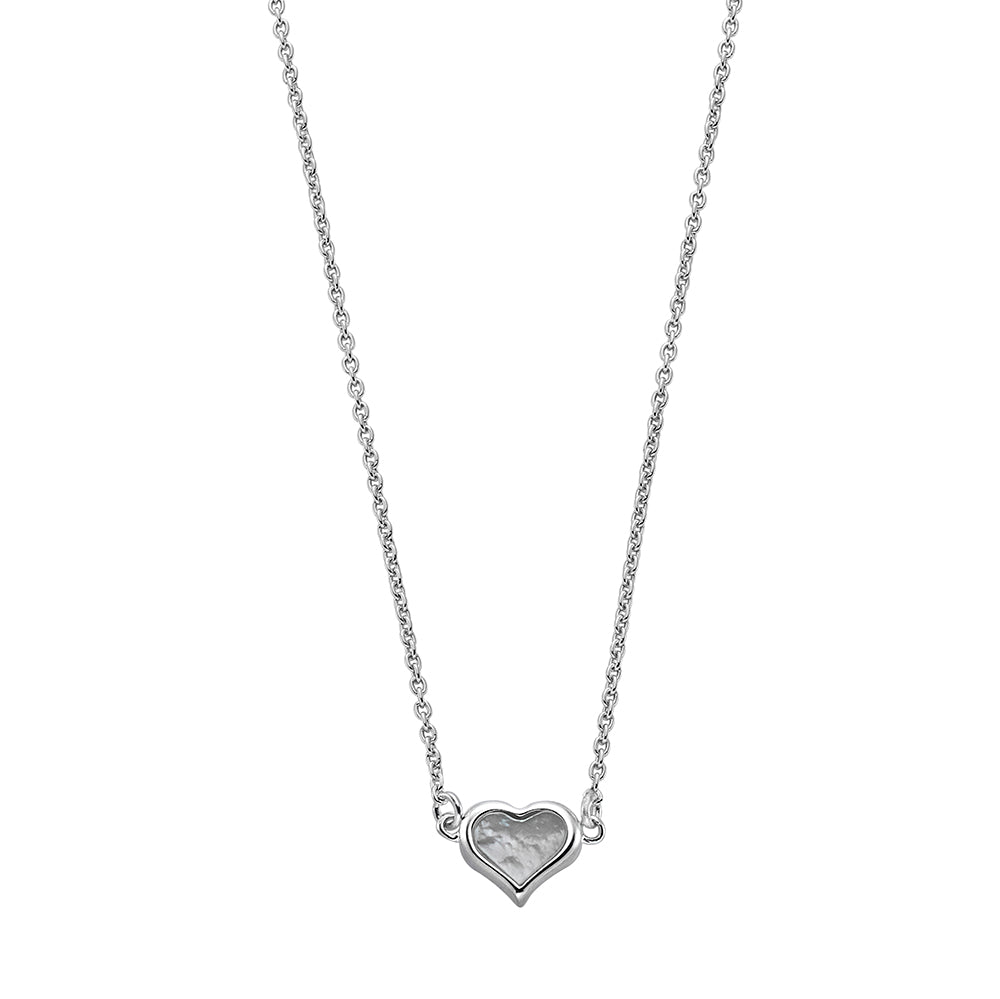 Little Star Heart Mother of Pearl Necklace