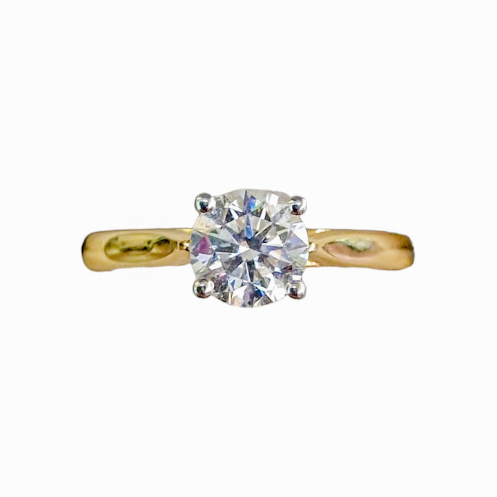 18ct Yellow Gold Diamond Solitaire Ring