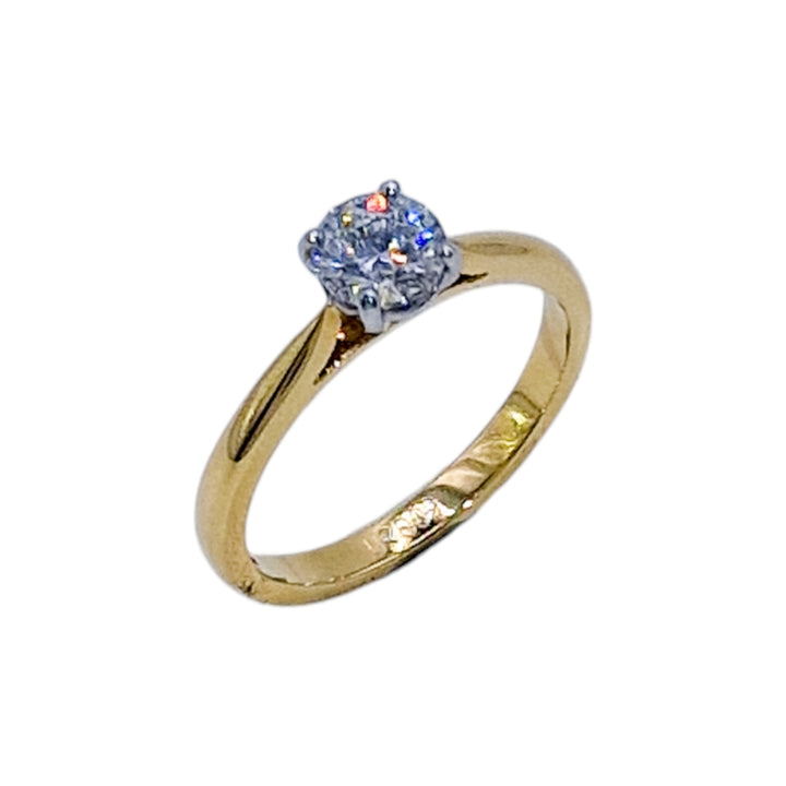 18ct Yellow Gold Diamond Solitaire Ring
