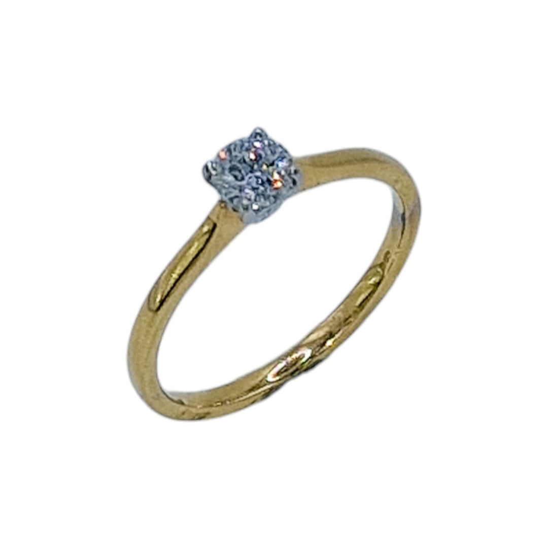 18ct Yellow Gold Solitaire Diamond Ring
