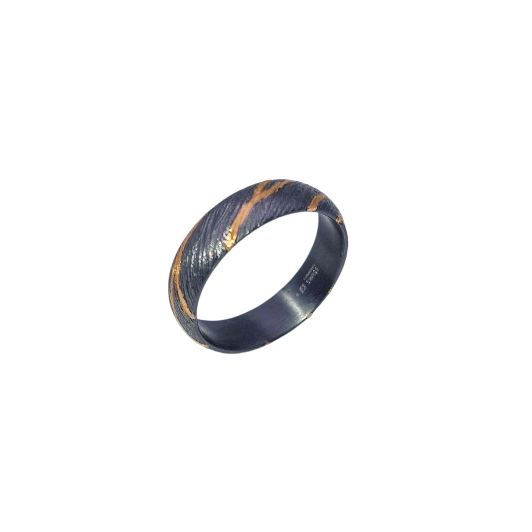 Furrer Jacot Tantalum Two Tone Wedding Ring