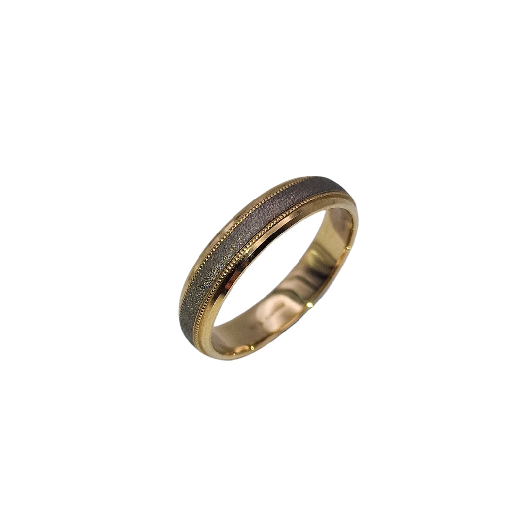 Gents 9ct Two Tone Wedding Ring