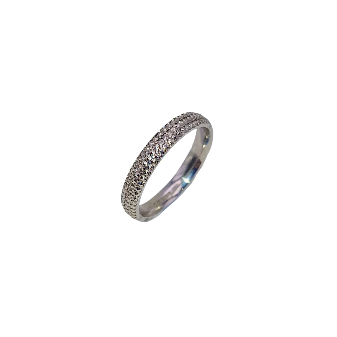 18ct White Gold Textured Ladies Wedding Ring