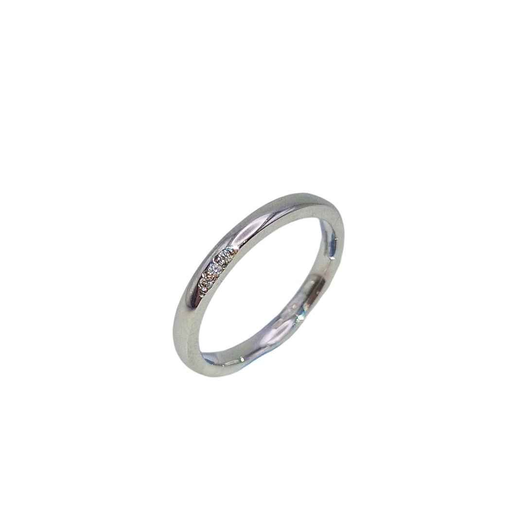 9ct White Gold Diamond Set Ladies Wedding Ring