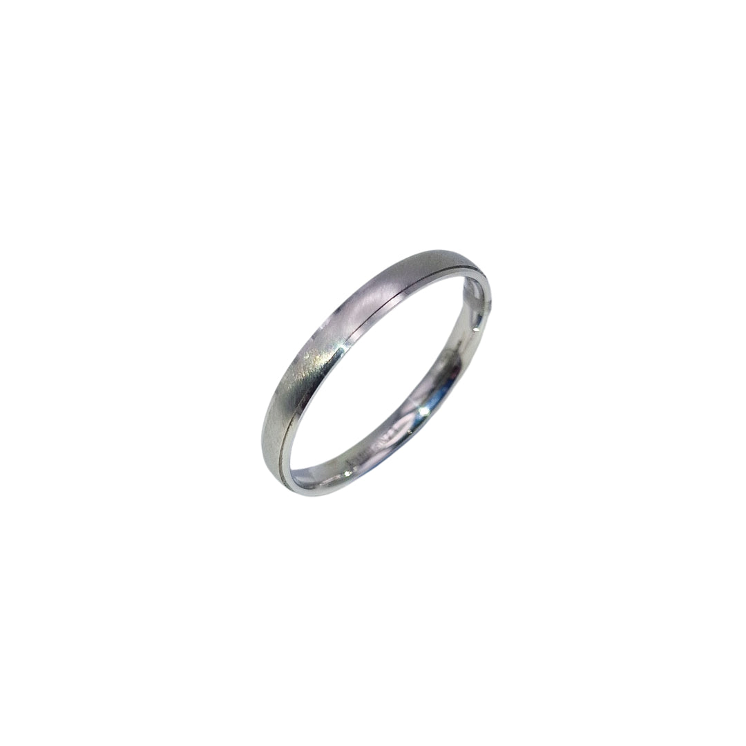 9ct White Gold Gents Wedding Ring
