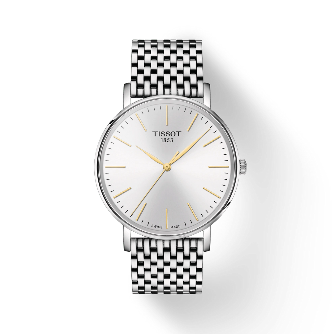 Gents Quartz Tissot Everytime Stainless steel bracelet watch.