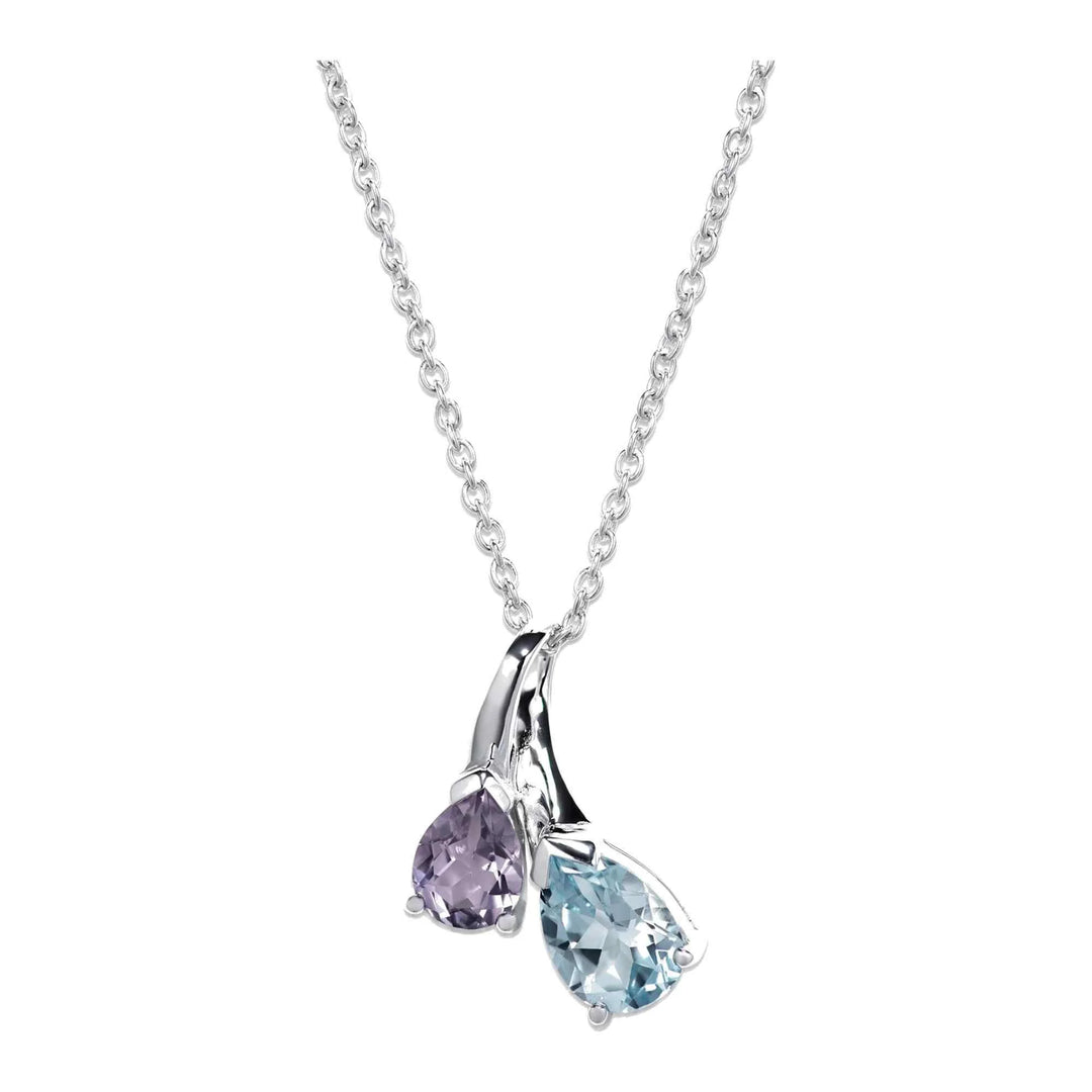 Blue Topaz and Amethyst Necklace