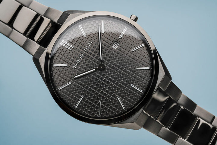 Bering Ultra Slim Grey Quartz Watch