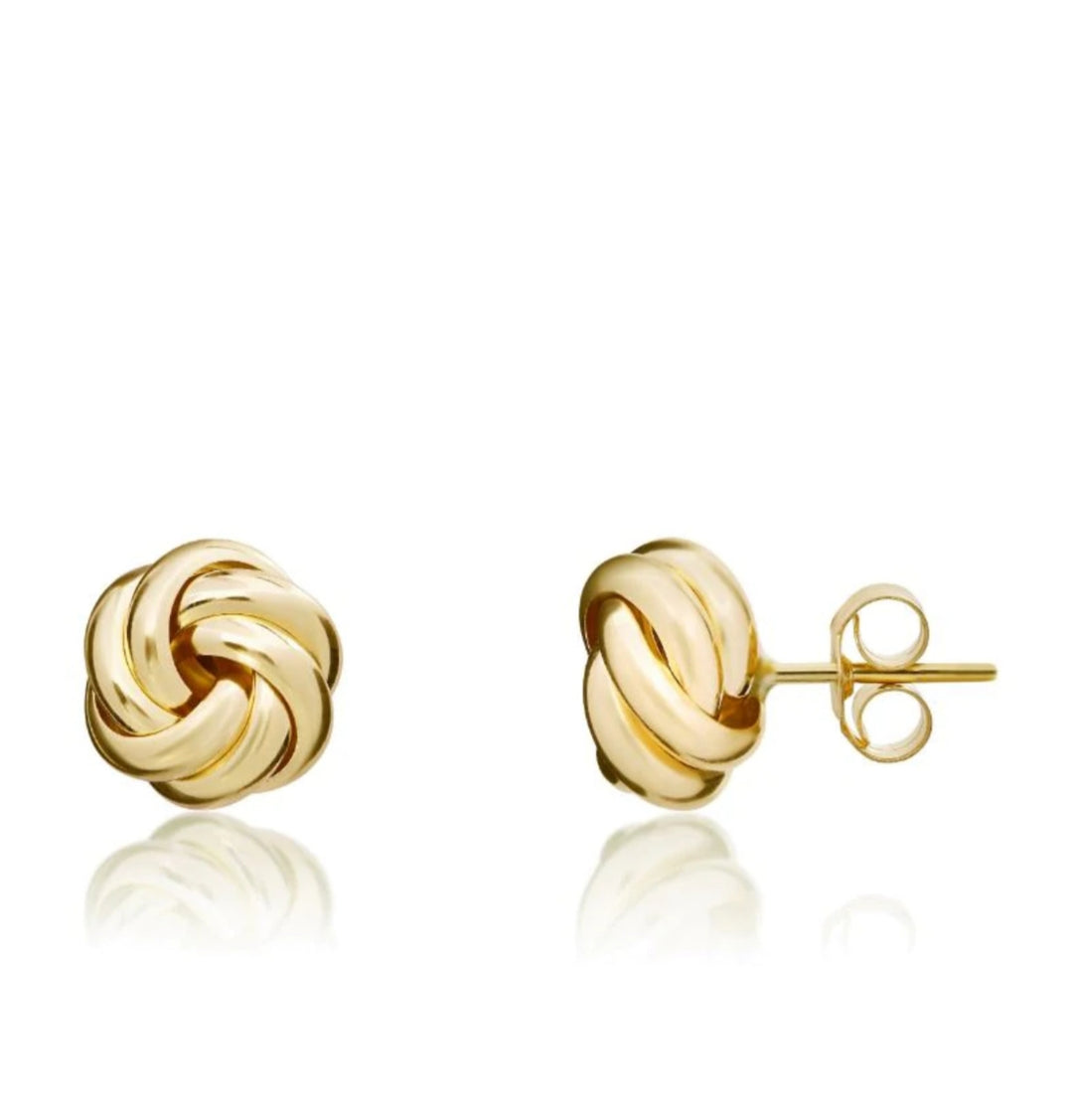 9ct Gold Knot Studs