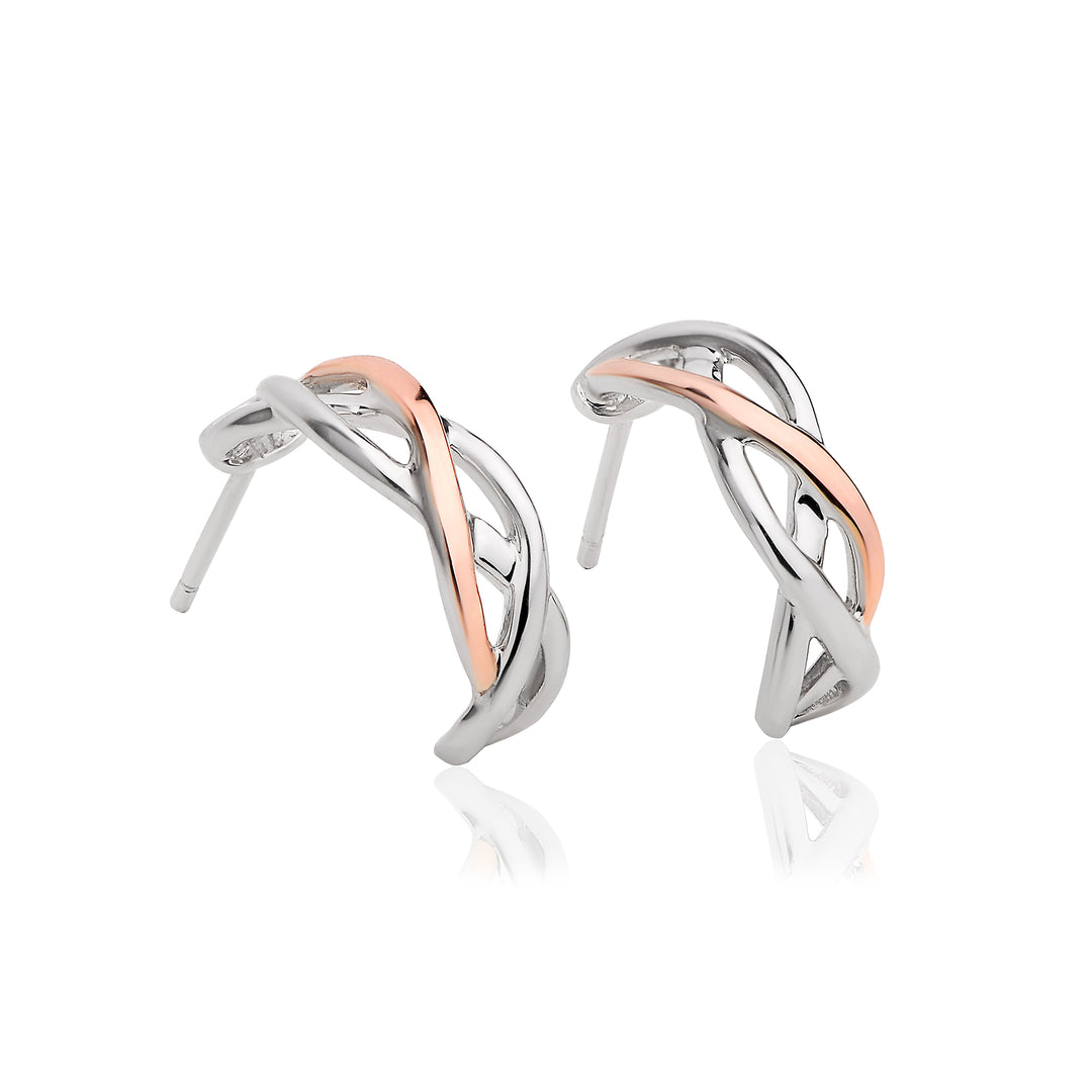 Clogau Silver Celtic Weave Hoop Earrings