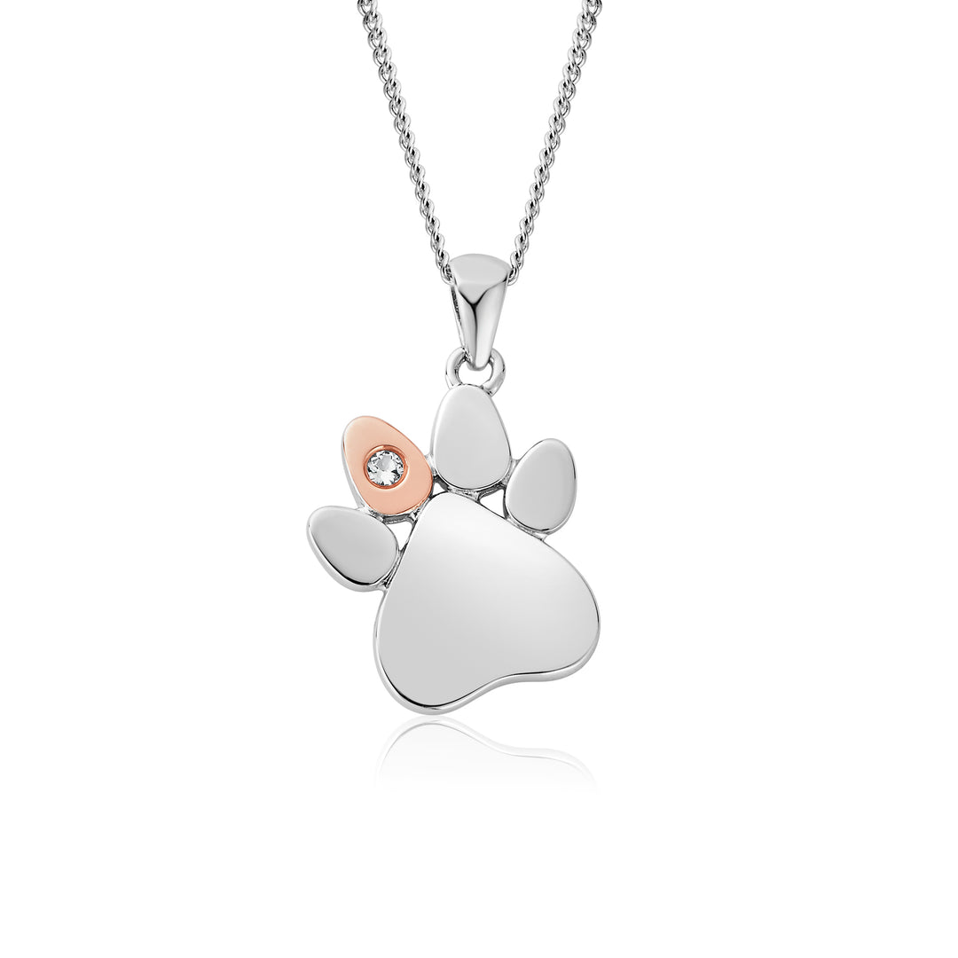 Clogau Silver Paw Print Pendant