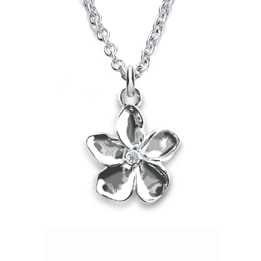 Argentium Little Ballerina Flower Pendant