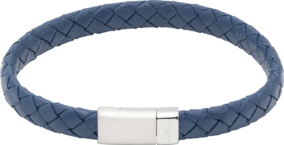 Blue Leather Bracelet