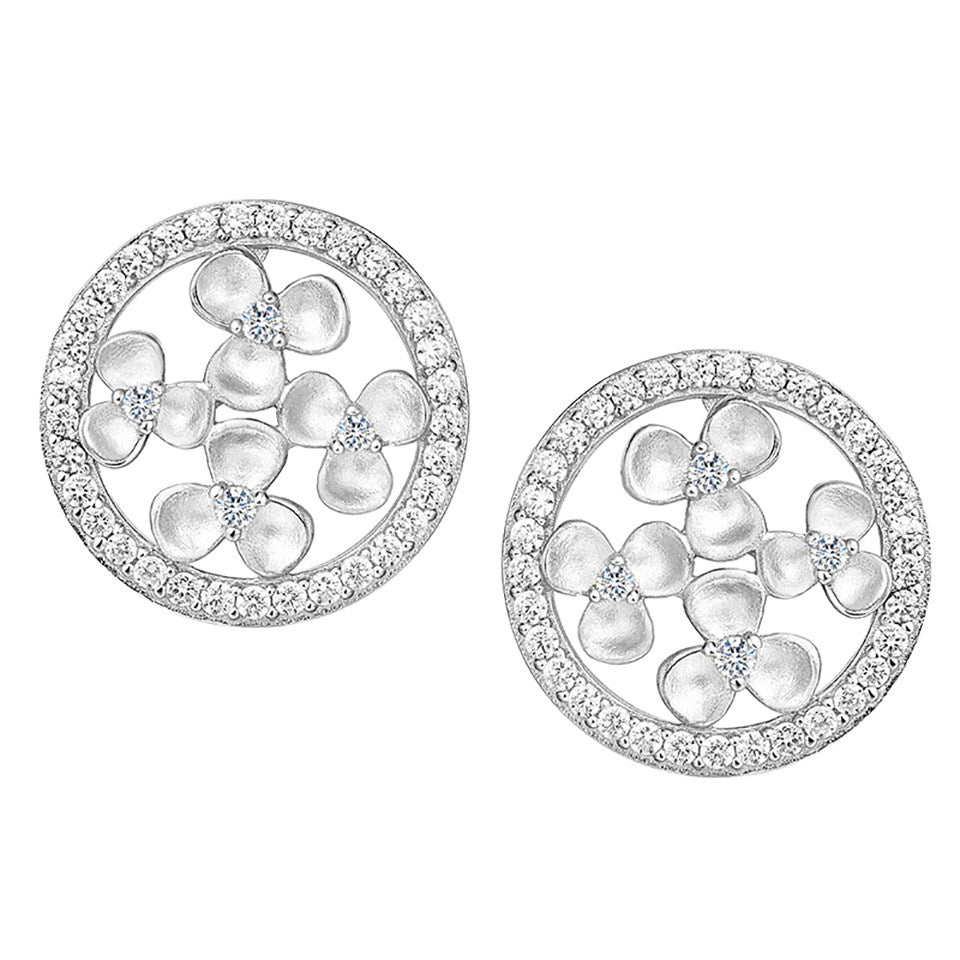 Fei Liu Clover Circle Earrings