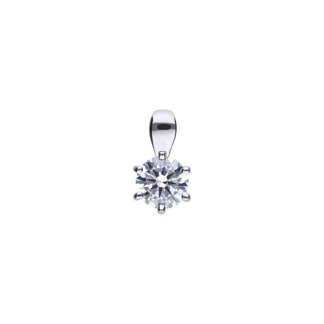 Diamonfire 0.75ct CZ Claw set pendant and Chain