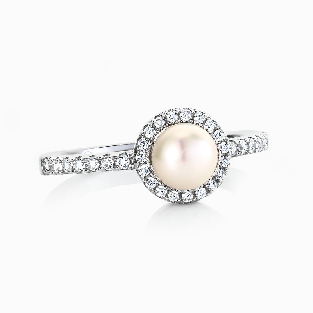 Sterling Silver Freshwater Pearl Cluster Ring