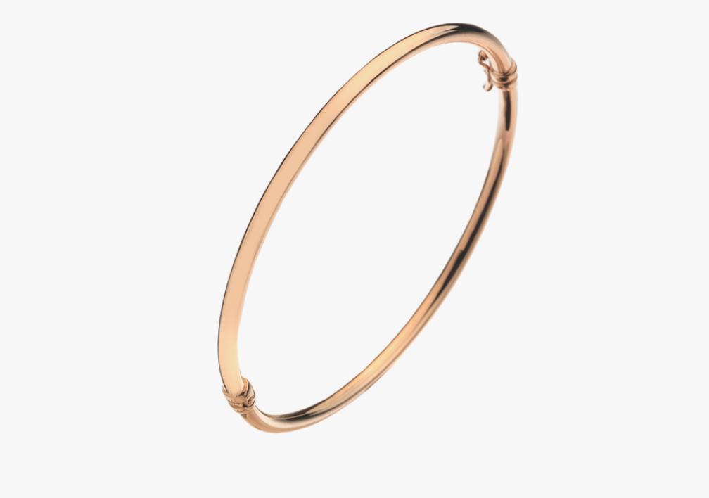 9ct Rose Gold Plain Bangle