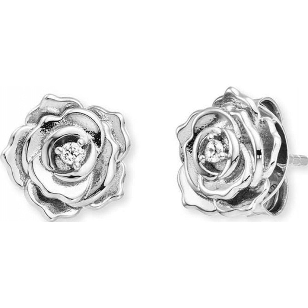 Angel Whisperer from Engelsrufer Silver & CZ Rose Stud Earrings