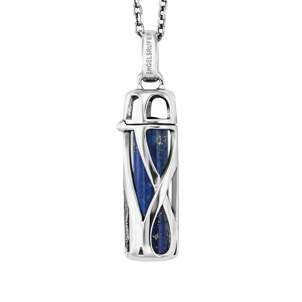 ANGEL WHISPERER FROM ENGELSRUFER Powerful Stone Silver Lapis Luzuli Small Necklace
