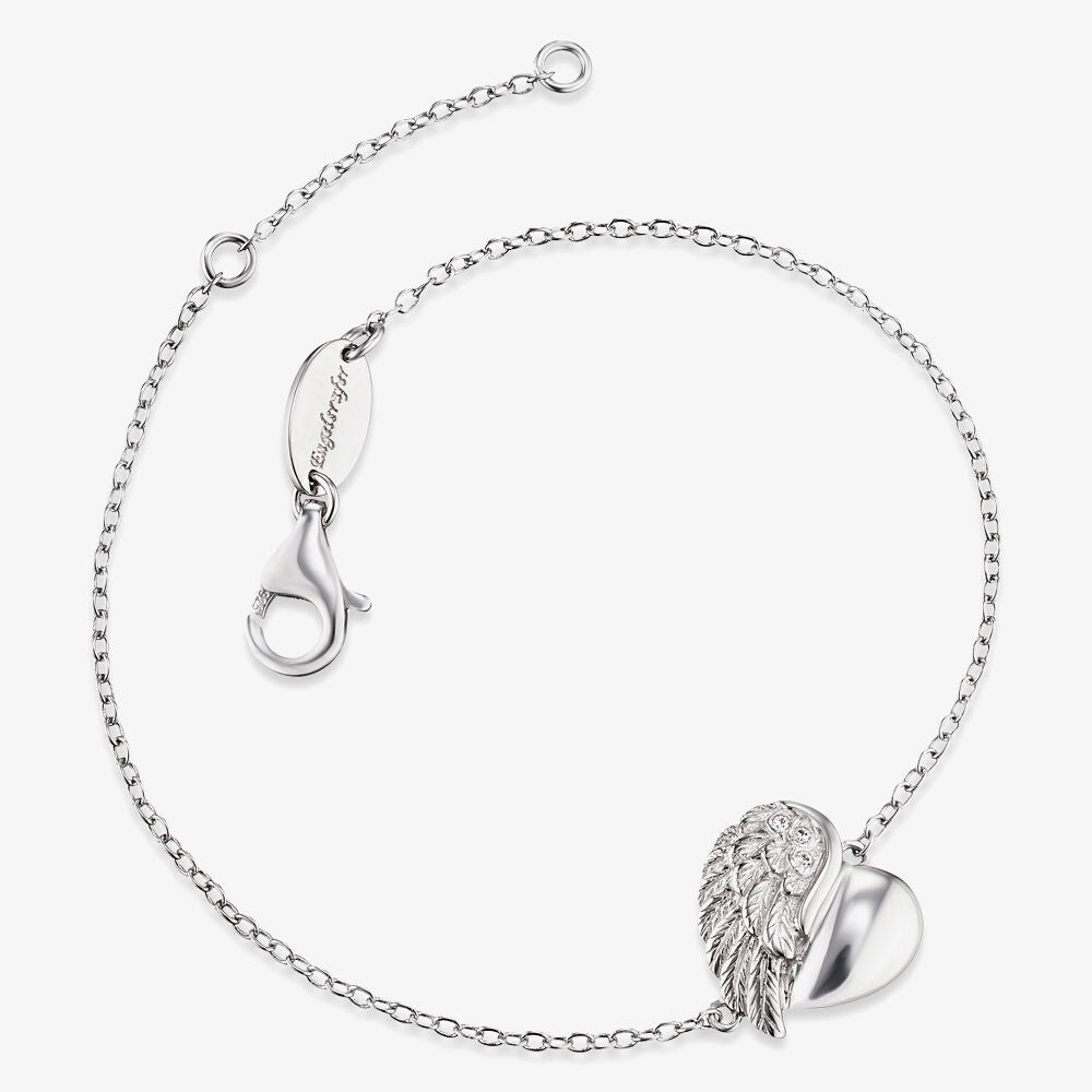  Angel Whisperer from Engelsrufer Women's Sterling Silver Heart Wing Bracelet