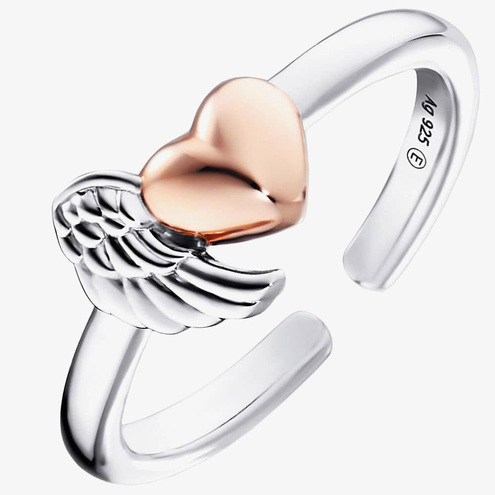 Angel Whisperer from Engelsrufer Two Tone Heart Wing Ring