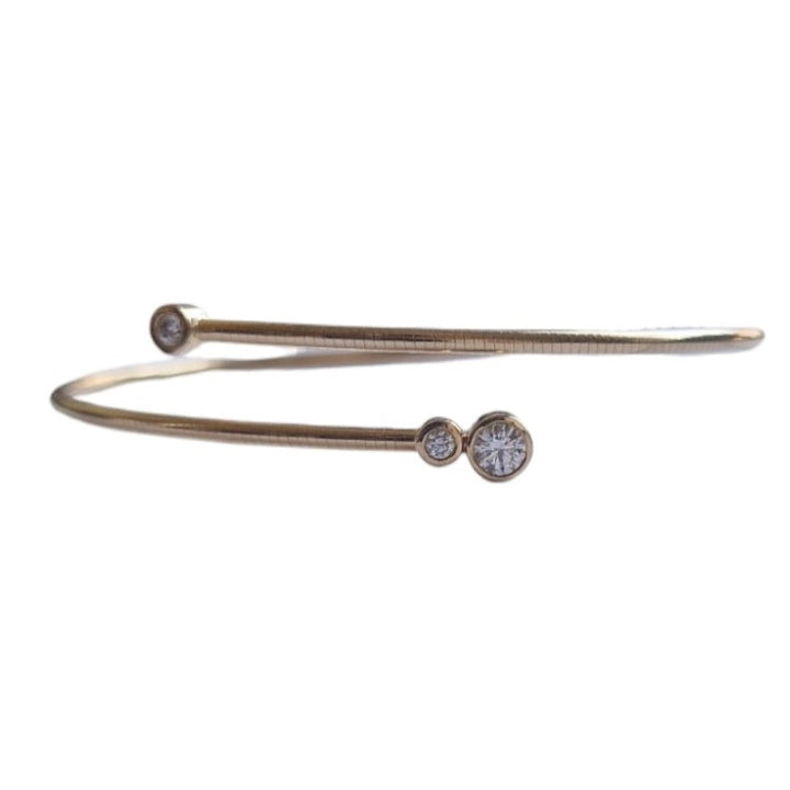 18ct Yellow Gold Diamond Bangle