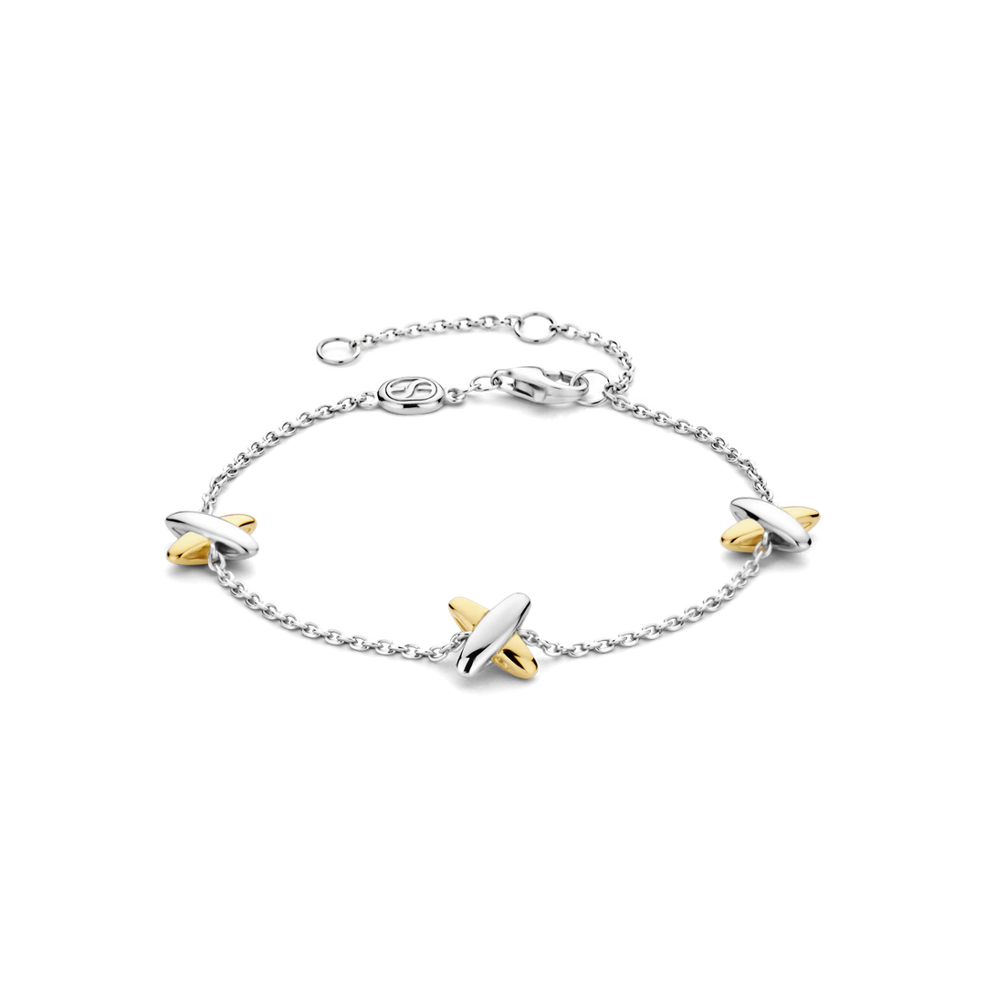 Ti Sento Bicolor Cross Bracelet