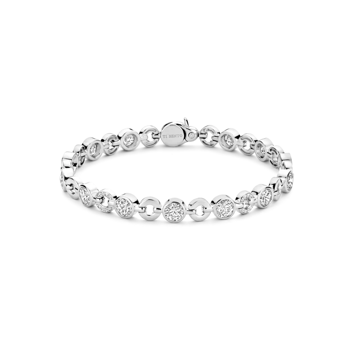 Ti Sento Round Zirconia Silver Bracelet