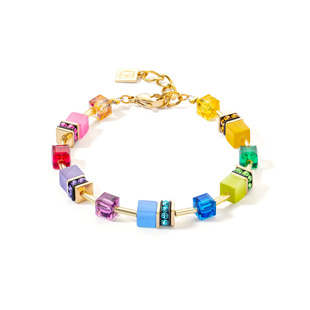 Coeur De Lion GeoCUBE® Iconic Layer bracelet gold-rainbow