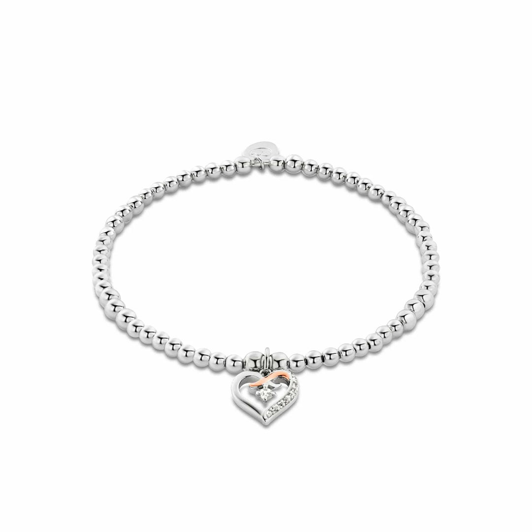 Clogau Forever Yours Sterling Silver Kiss Affinity Bracelet with Zircon