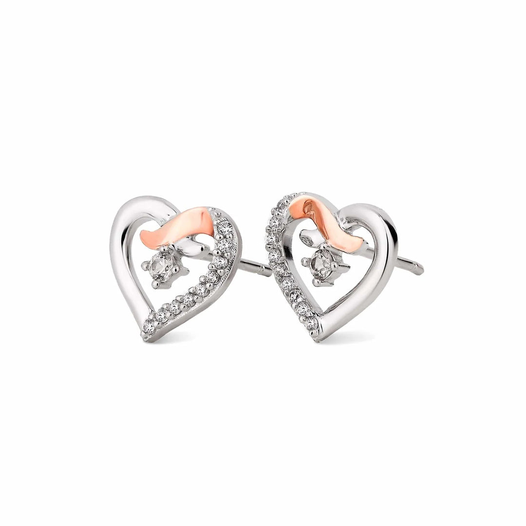 Clogau Forever Yours Sterling Silver Kiss Stud Earrings with Zircon