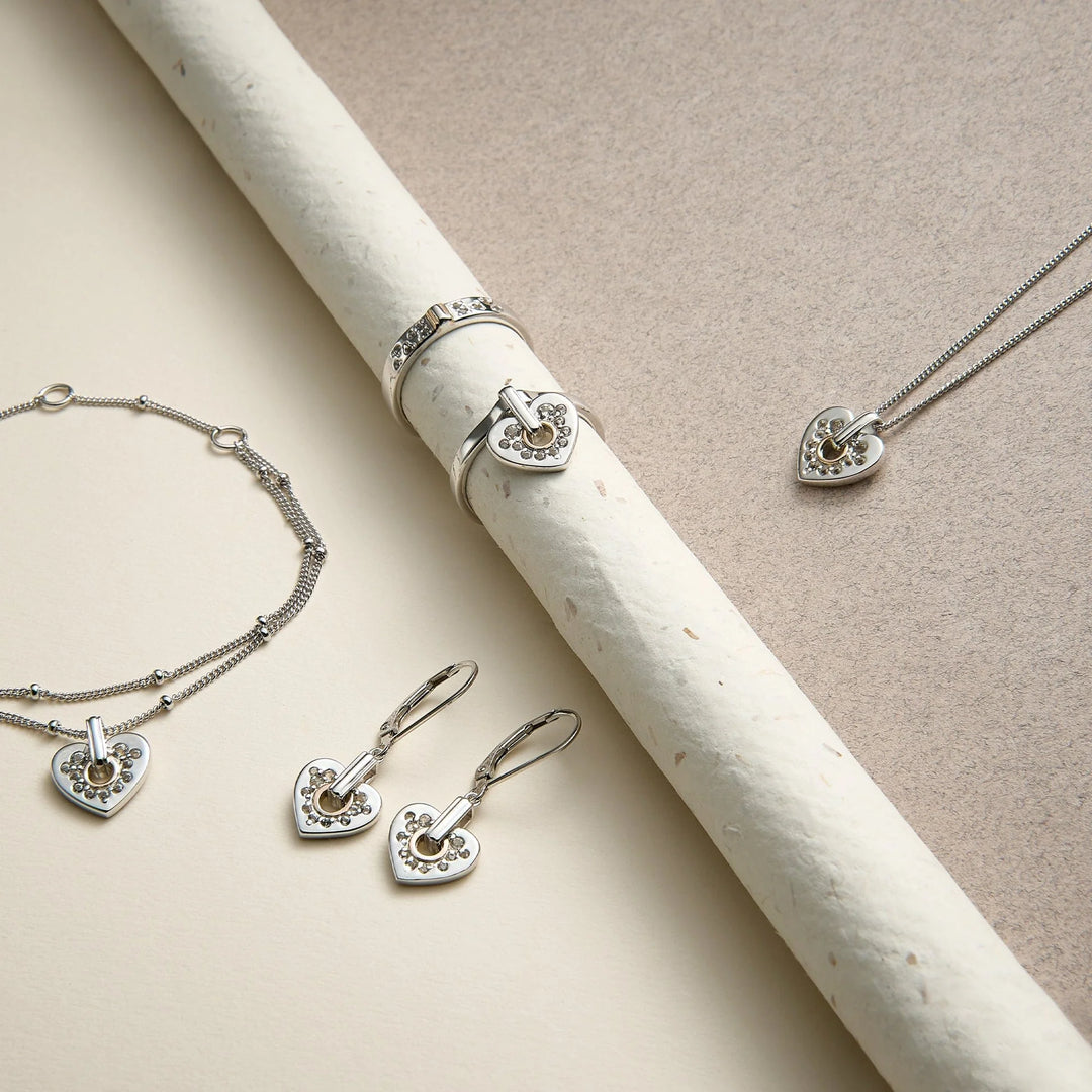 Clogau Cariad® Sparkle Silver Heart Pendant