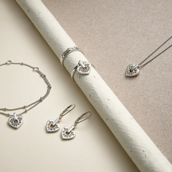 Clogau Cariad® Sparkle Silver Heart Pendant