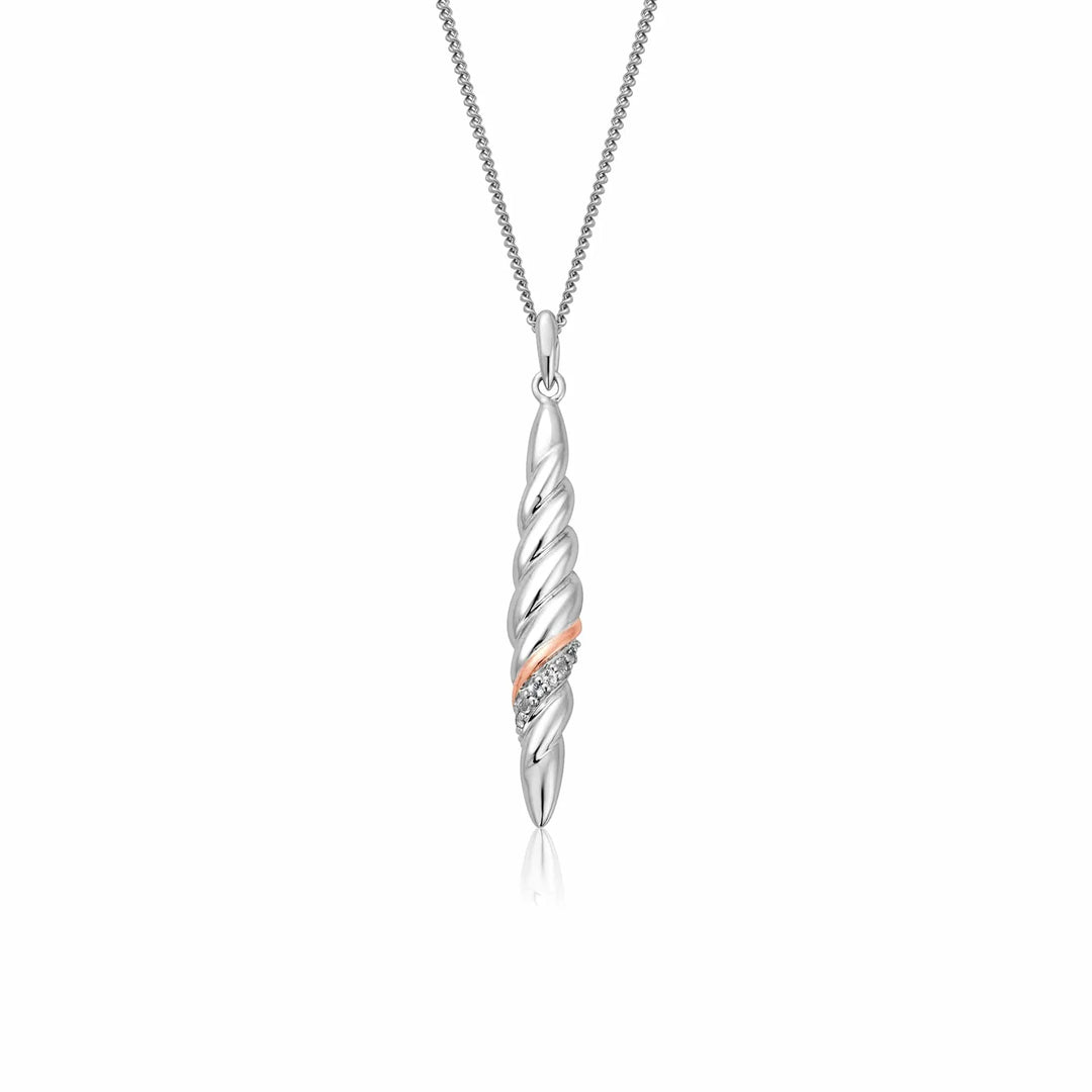 Clogau Lover's Twist Drop Pendant