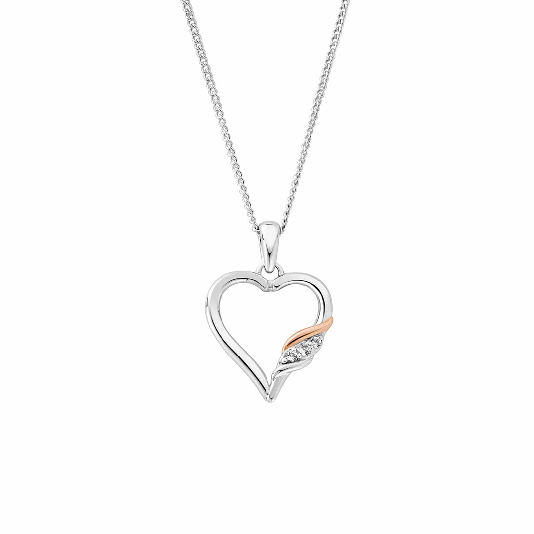 Clogau Past Present Future® Sterling Silver Heart Pendant with Topaz