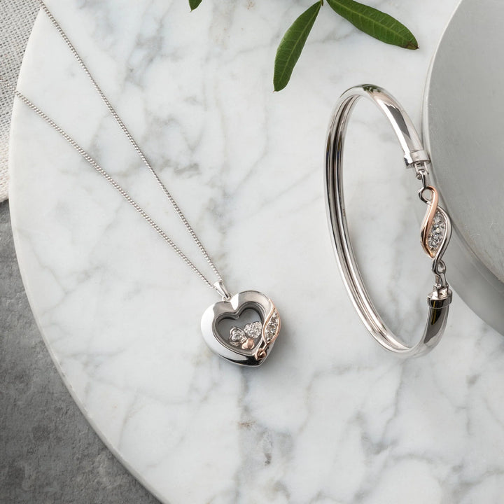 Clogau Past Present Future® sterling Silver Bangle with Topaz