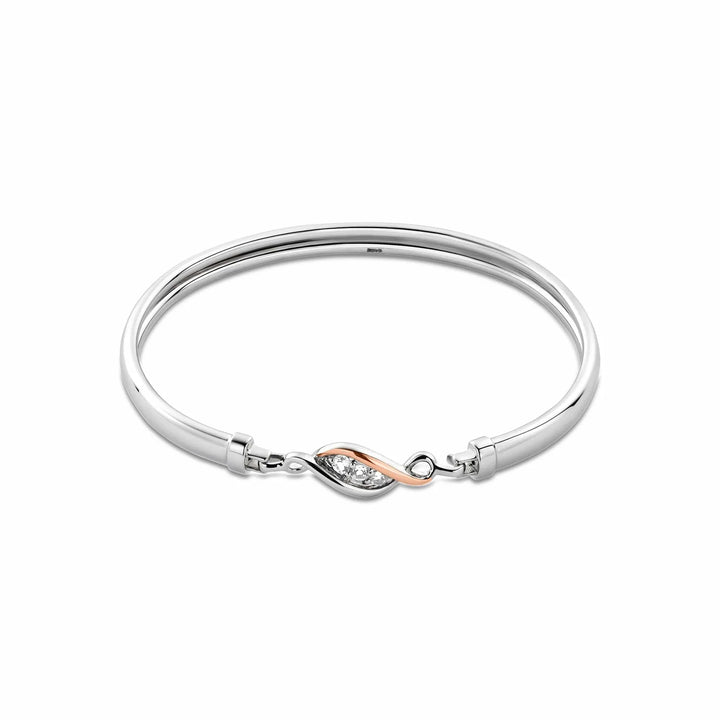 Clogau Past Present Future® sterling Silver Bangle with Topaz
